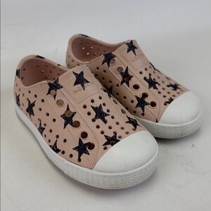 NATIVE Jefferson Slip On Sneakers Tan Black Stars Waterproof Size C6